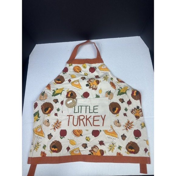 Mud Pie Other - Mud Pie Kids‎ Apron Little  Turkey Thanksgiving Apron 24.5"tall 21.5"wide NEW
